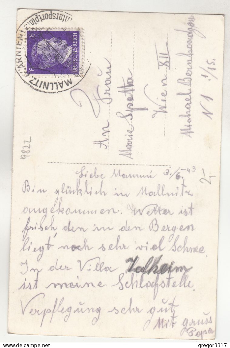 D5278) MALLNITZ - Kärnten - Seebachtal Mit Ankogel ALT 1943 - Mallnitz