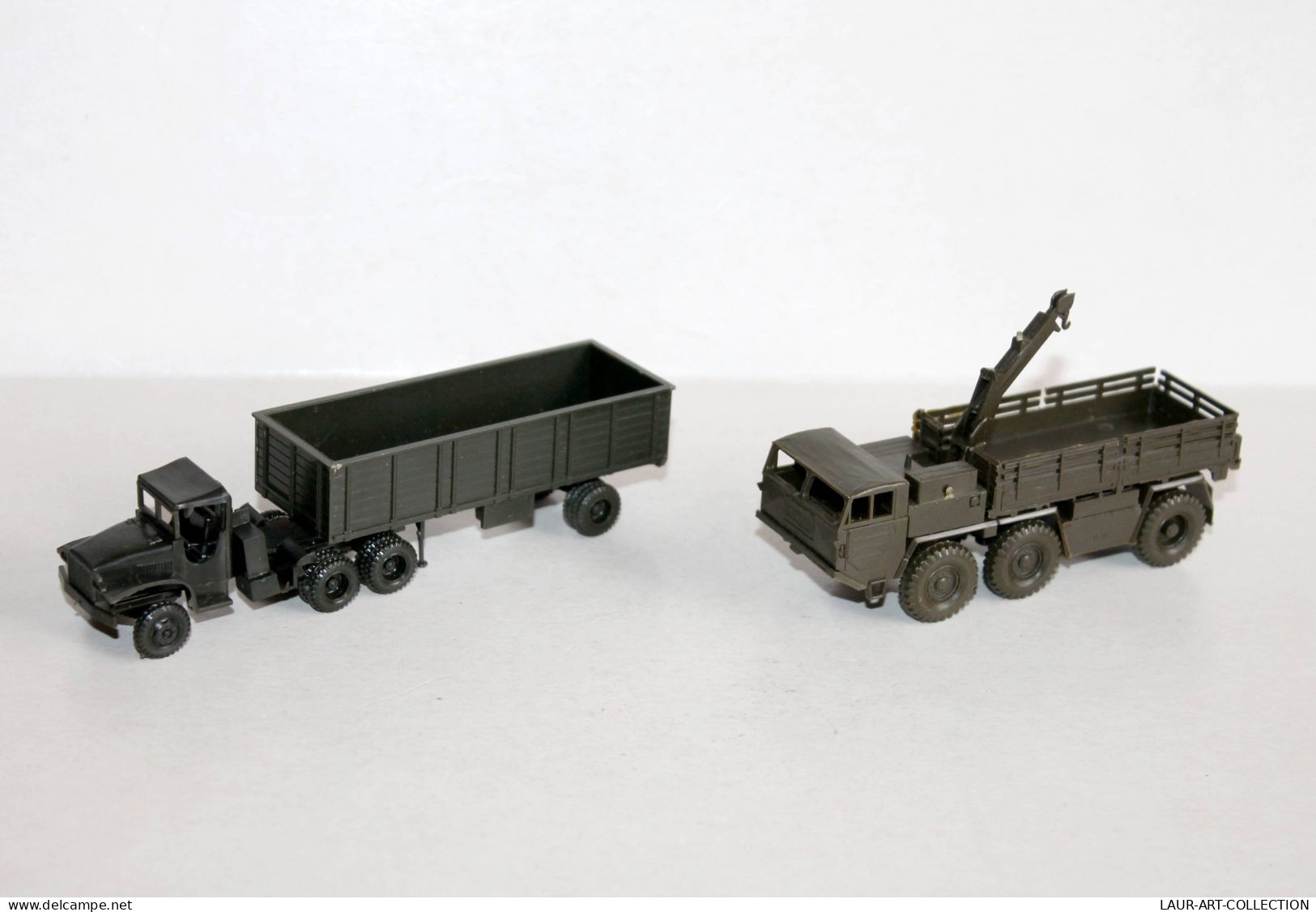 ROCO MINITANK HO Z-230 FAUN WRECK TRUCK GRUE TREUIL CABESTAN + CAMION TRANSPORT TOMBEREAU MINIATURE MILITAIRE (1712.13.2 - Scale 1:87