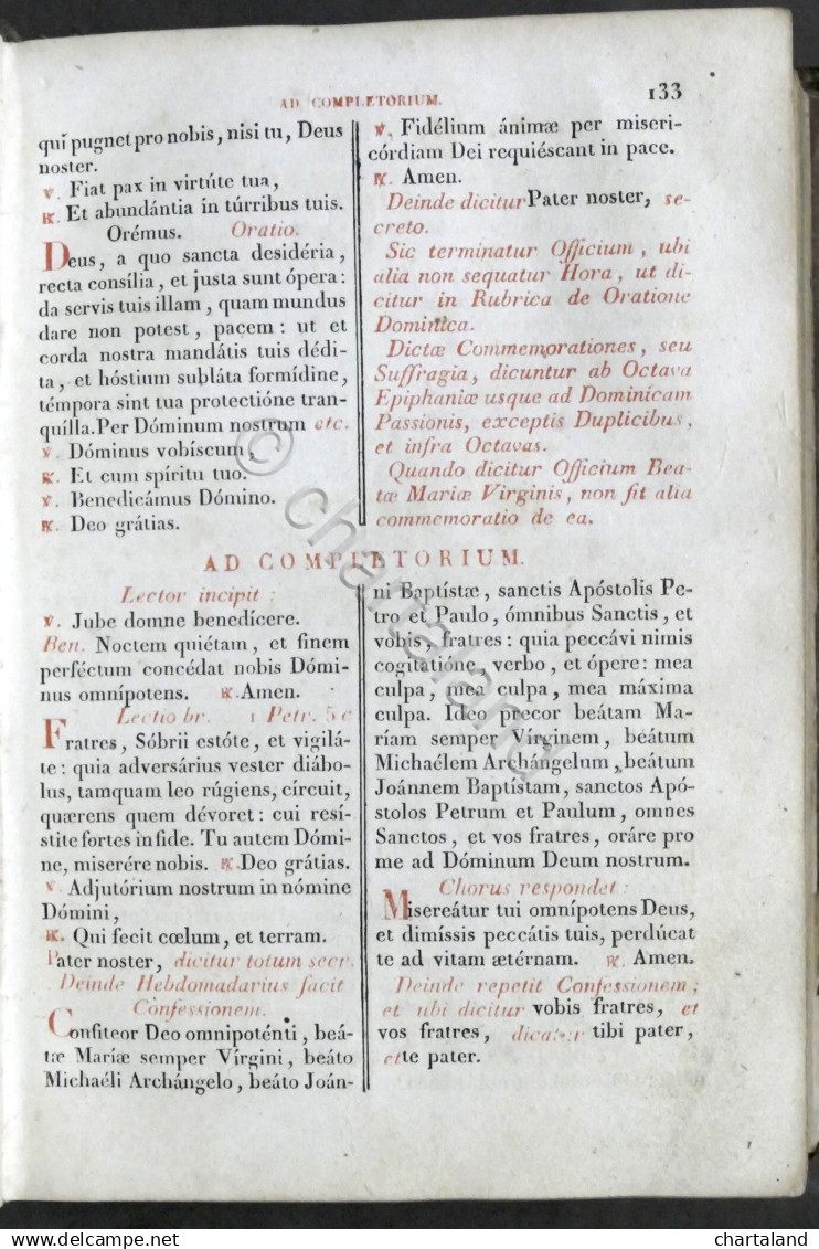 Breviarum Romanum In Quatuor Anni Tempora Divisum - Pars Verna - Ed. 1828 - Altri & Non Classificati