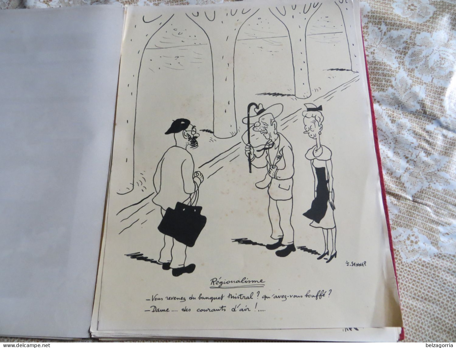 PORTOFOLIOS du DESSINATEUR SENNEP -  PREFACE DE LEO LARGUIER 24.12.1943 - TOUTES LES PLANCHES SCANNEES