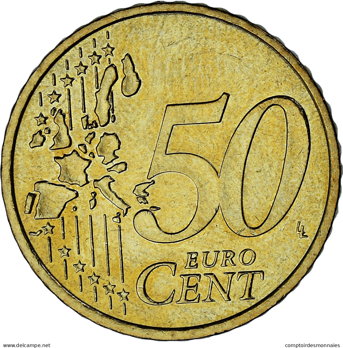 Monaco, Rainier III, 50 Euro Cent, 2001, Paris, SUP, Laiton, Gadoury:MC177 - Monaco