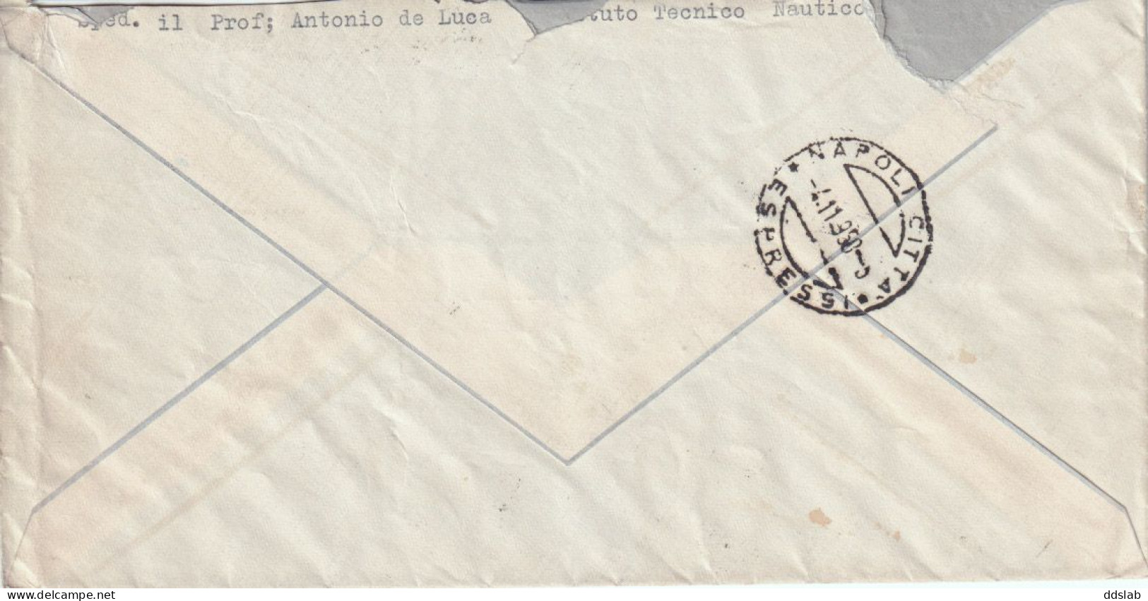 3/11/1958 - Espresso Da Carloforte (Cagliari) A Napoli - Affr. Striscia 3 X 25L Europa + 25L Siracusana - Correo Urgente/neumático