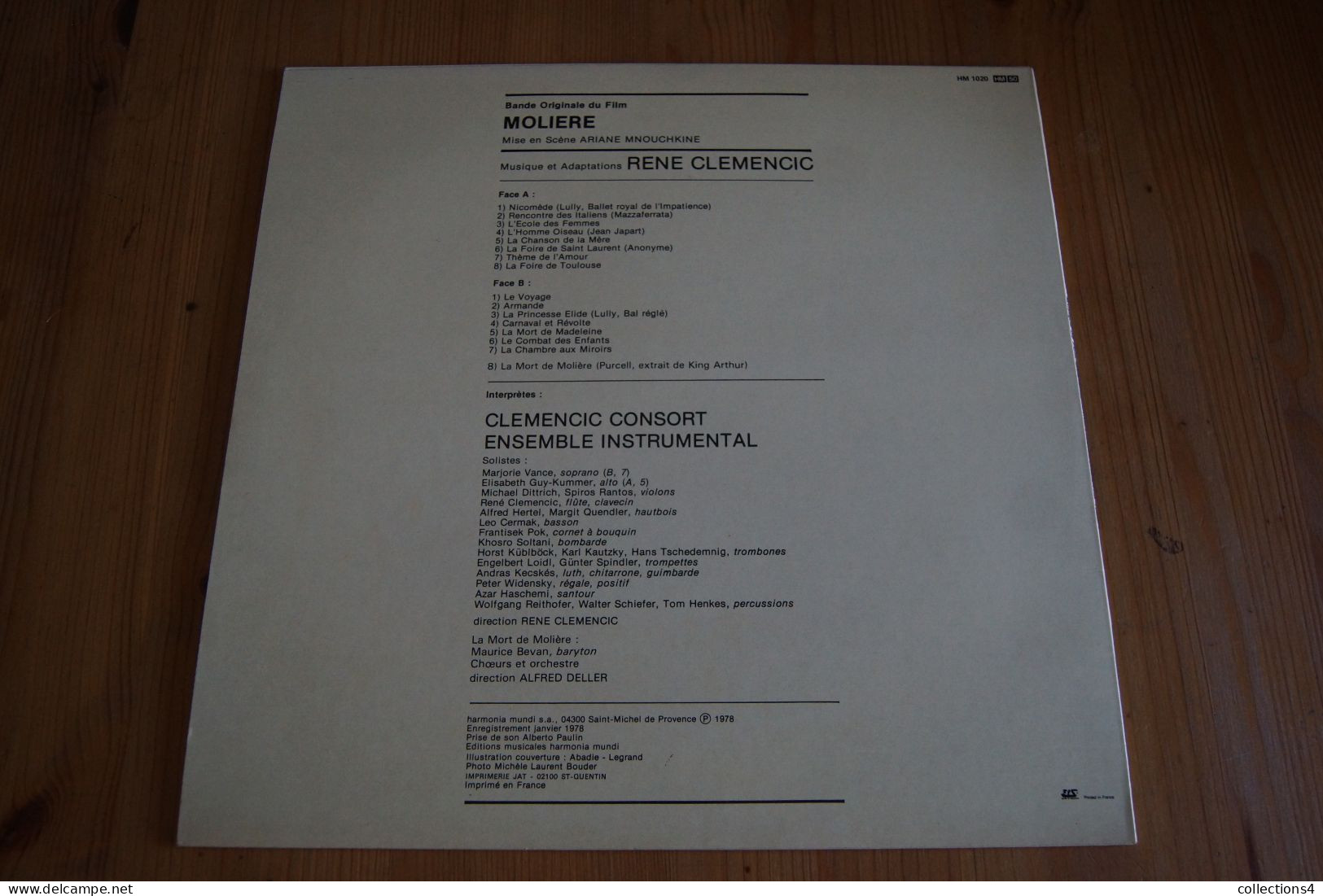 MOLIERE RENE CLEMENCIC LP BO DU FILM 1978 VALEUR+ - Música De Peliculas