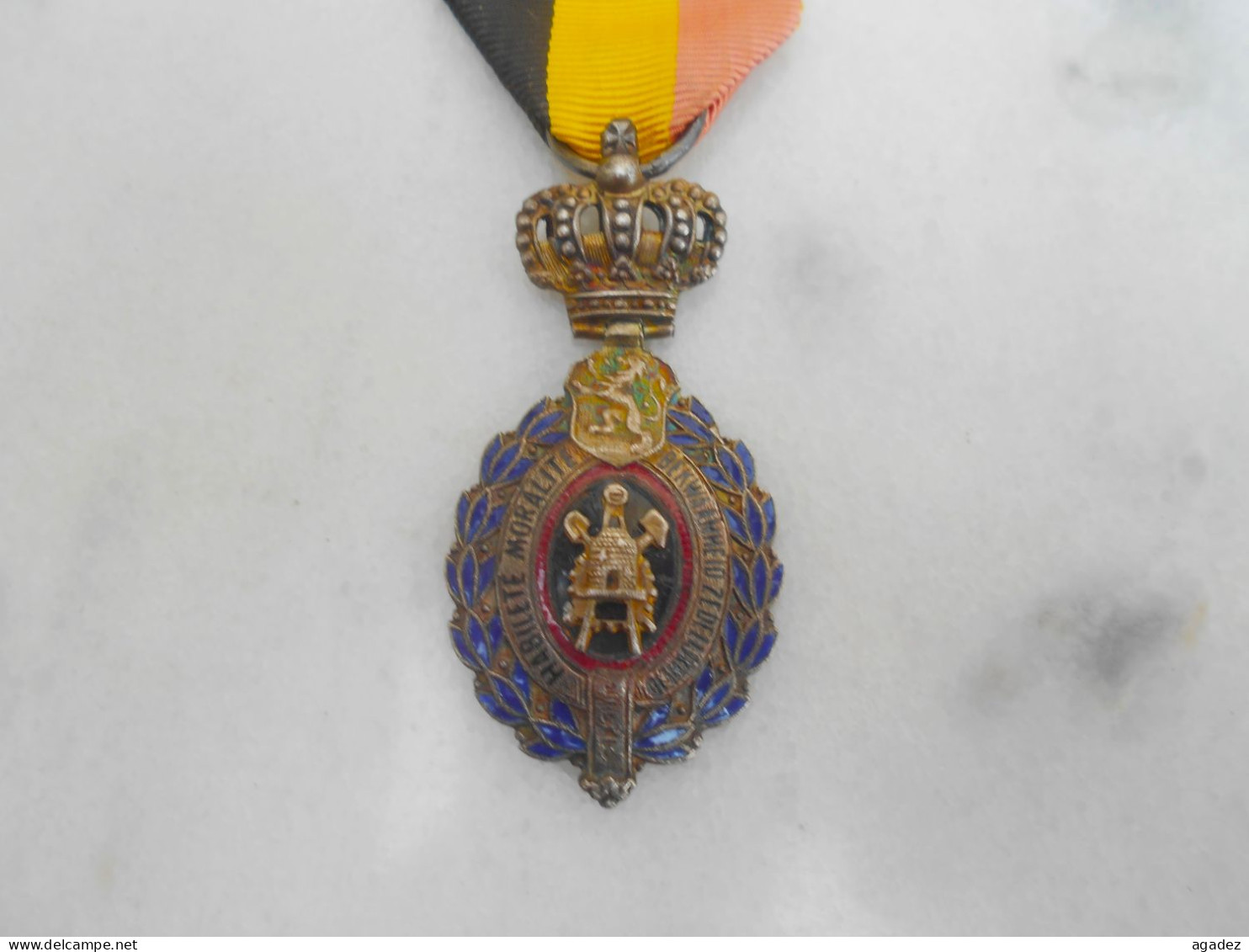 Ancienne Médaille Belge Décoration  Habileté Moralité - Professionnels / De Société