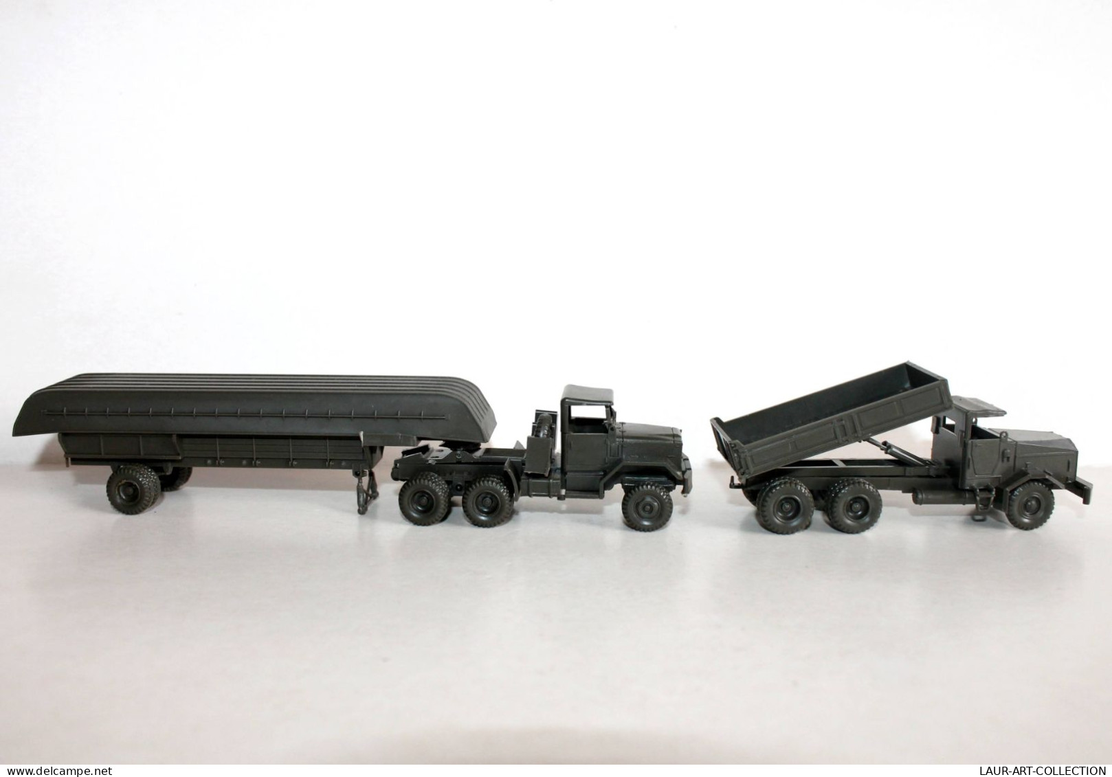 ROCO MINITANK HO CAMION FAUN BENNE COULISSANT + Z-196 BARGE TRANSPORT US + Z-197 - MODELE REDUIT MILITAIRE (1712.15) - Scala 1:87