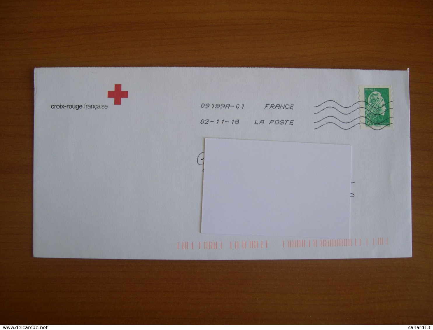 Enveloppe 110x220, Timbre N° AA1598A Illustration Croix Rouge - Red Cross