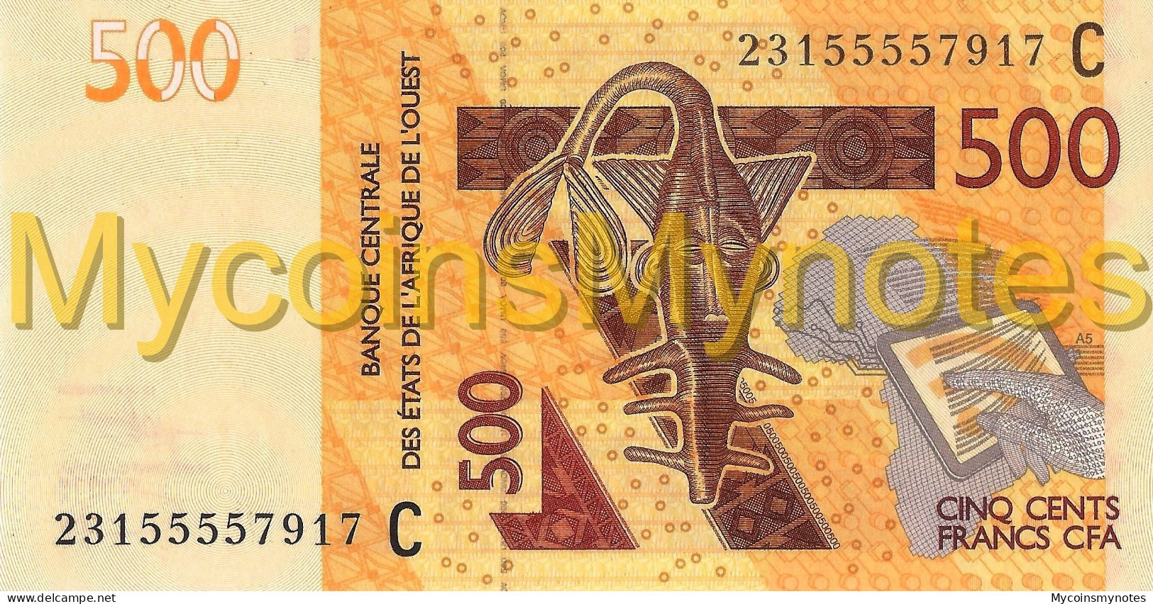 WEST AFRICAN STATES, BURKINA FASO, 500, 2023, Code C, PNEW, New Signature, UNC - États D'Afrique De L'Ouest