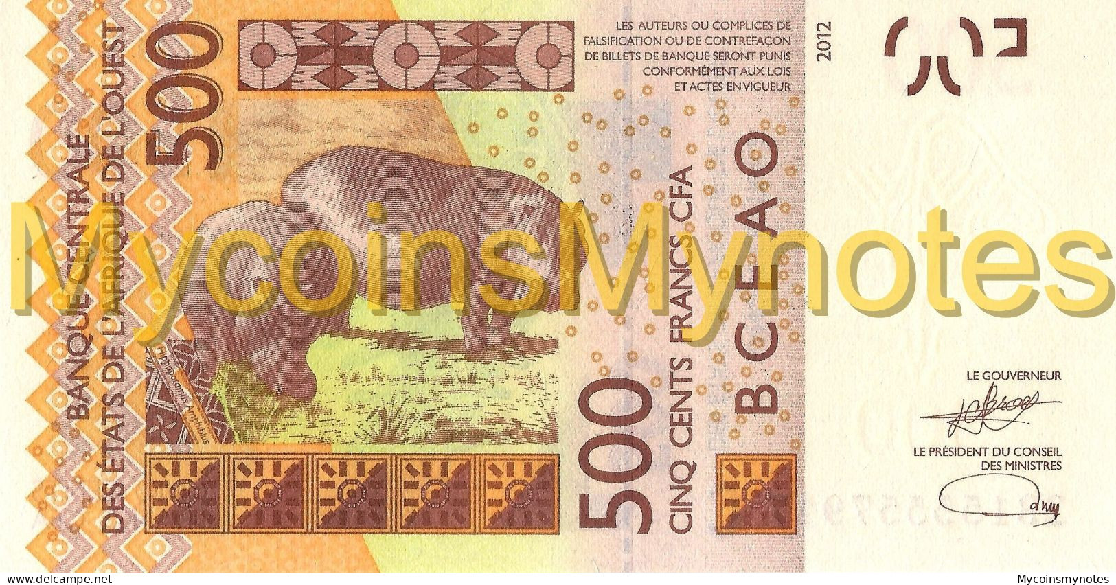 WEST AFRICAN STATES, BURKINA FASO, 500, 2023, Code C, PNEW, New Signature, UNC - États D'Afrique De L'Ouest