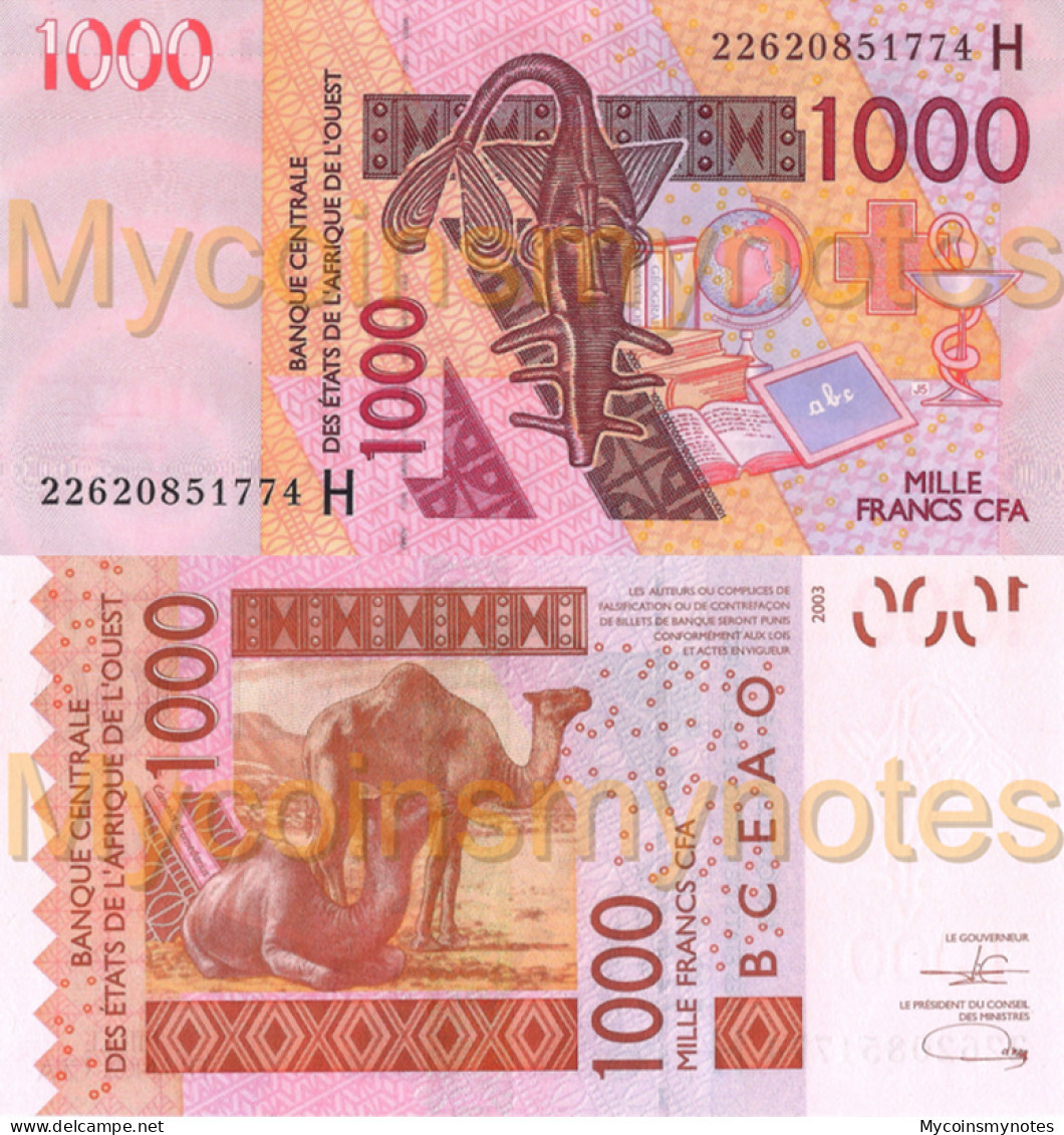 WEST AFRICAN STATES, NIGER, 1000 Francs, 2022, Code H, Pick New (Not In Catalog), UNC - États D'Afrique De L'Ouest