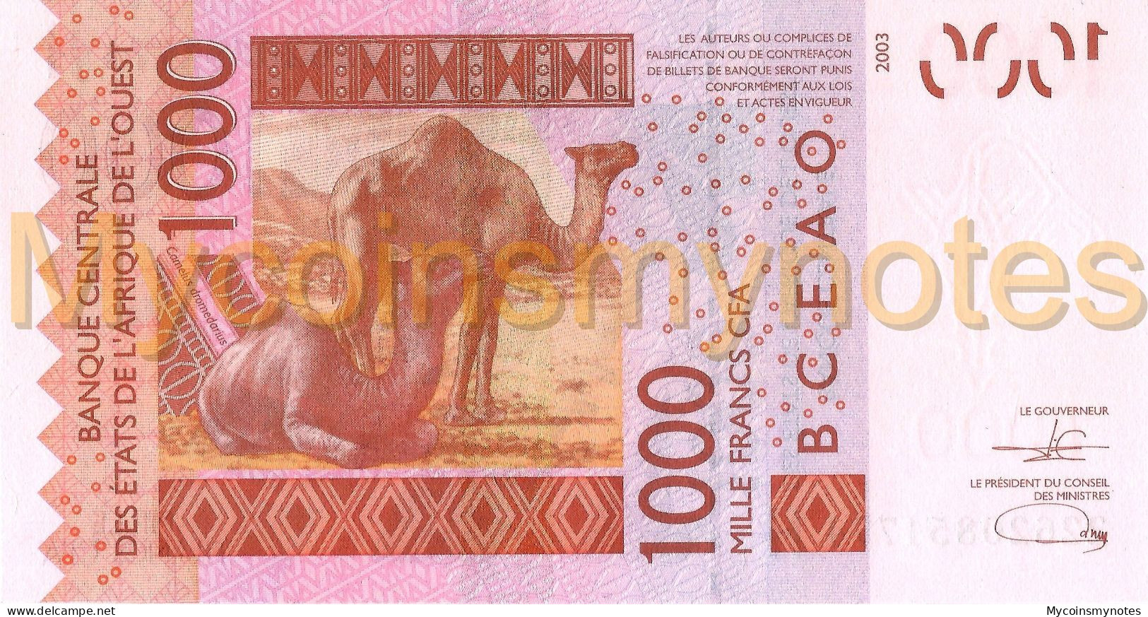 WEST AFRICAN STATES, NIGER, 1000 Francs, 2022, Code H, Pick New (Not In Catalog), UNC - États D'Afrique De L'Ouest