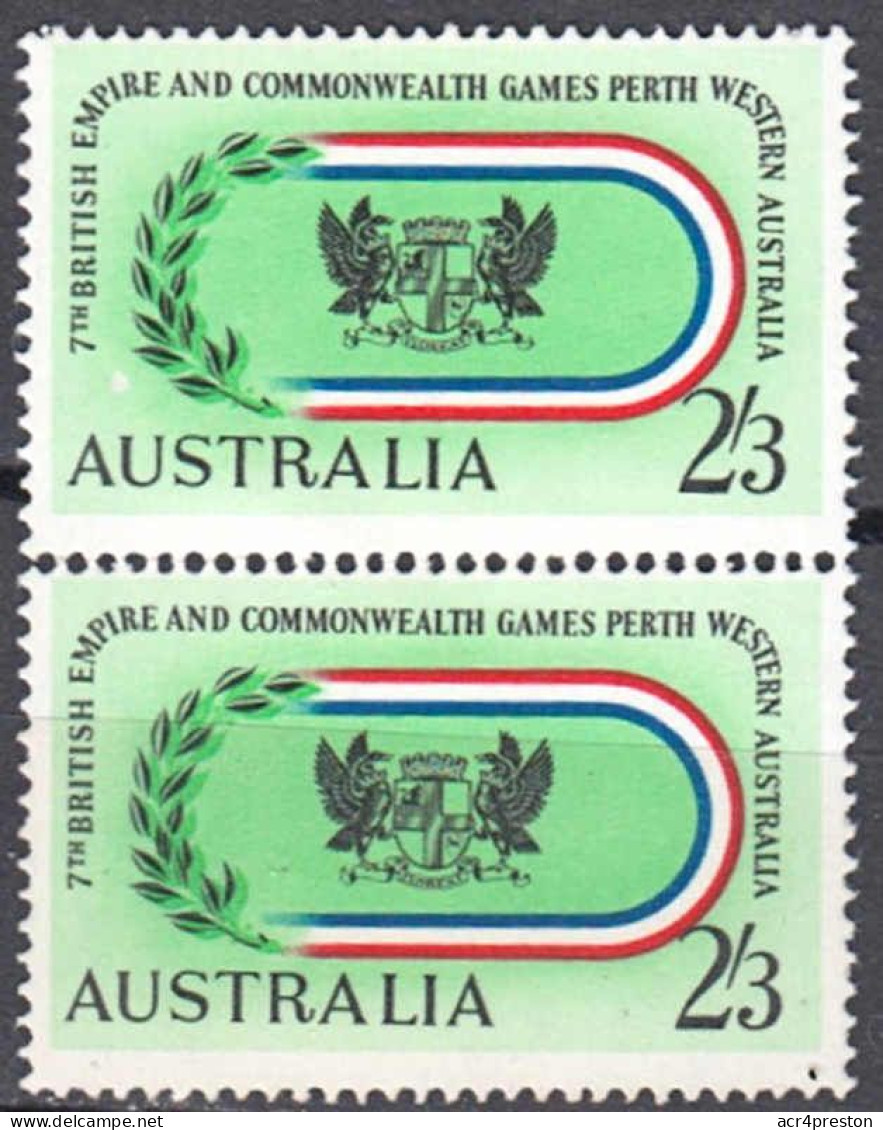 A1263 AUSTRALIA 1962, SG 347  Commonwealth Games, MNH Pair - Neufs