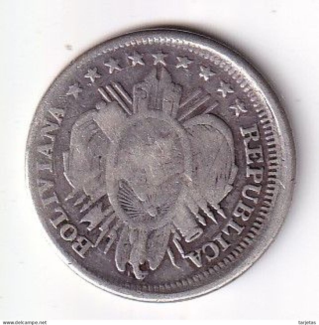 MONEDA DE PLATA DE BOLIVIA DE 20 CENTAVOS DEL AÑO 1890  (COIN) SILVER,ARGENT. - Bolivië