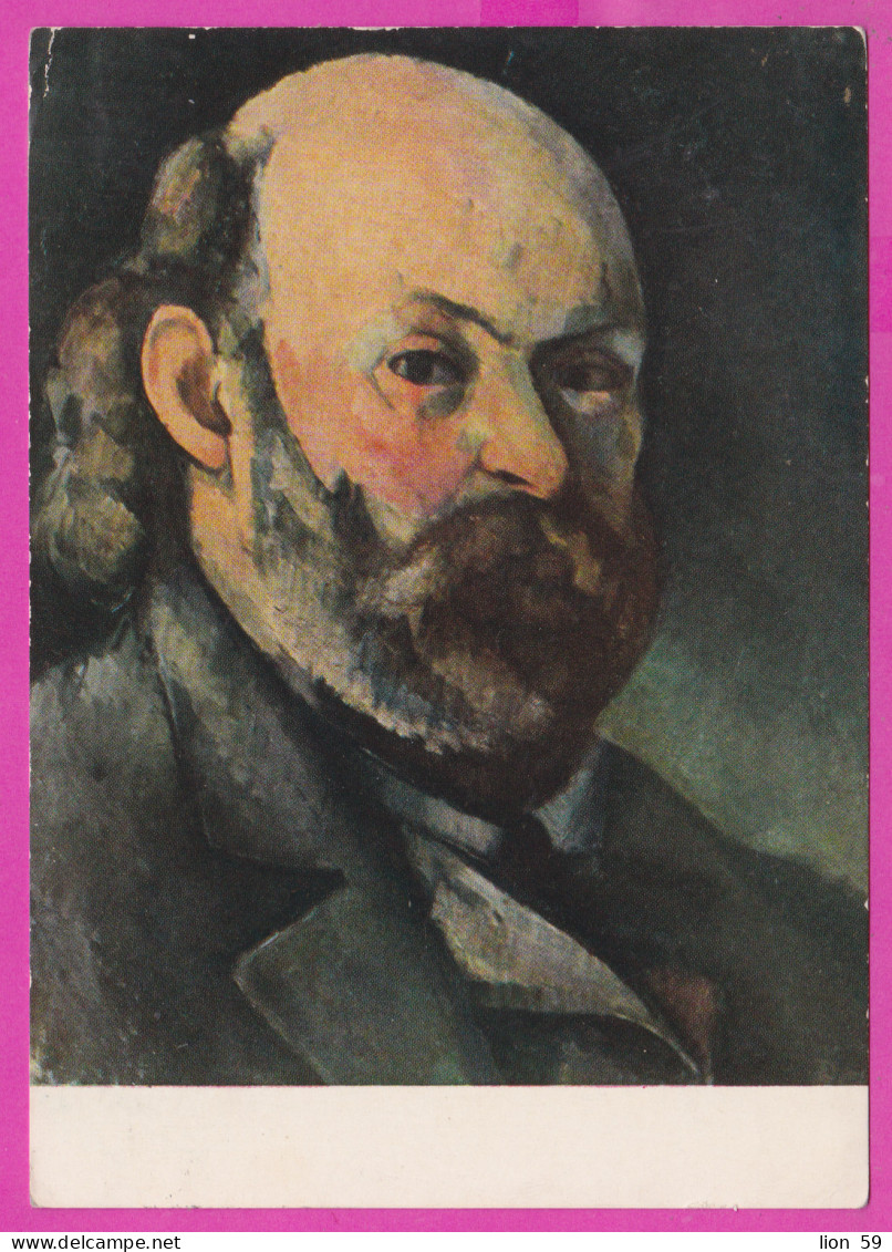 293001 / Aix-en-Provence France Art Paul Cézanne Self Portrait Germany DDR PC USED 1962 10+5 Pf. Sport Volleyball ,Radio - Volley-Ball