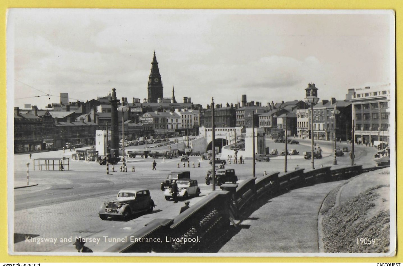 KINGSWAY AND MERSEY TUNNEL ENTRANCE LIVERPOOL AÑO 1954 - Liverpool
