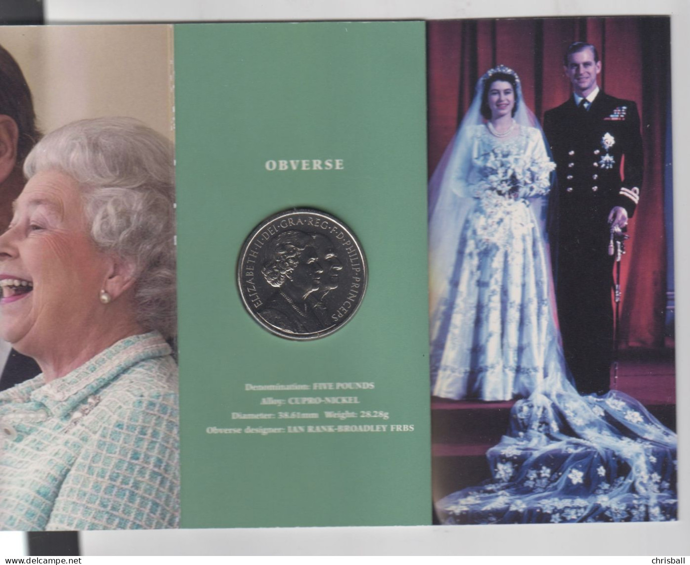 Royal Mint 1997 Golden Wedding Brilliant Uncirculated £5 Coin Pack - 1 Pound