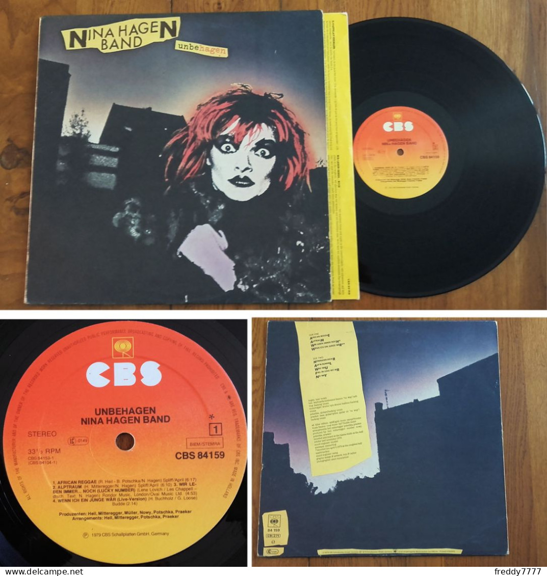 RARE Dutch LP 33t RPM (12") NINA HAGEN BAND «Unbehagen» (1979) - Punk