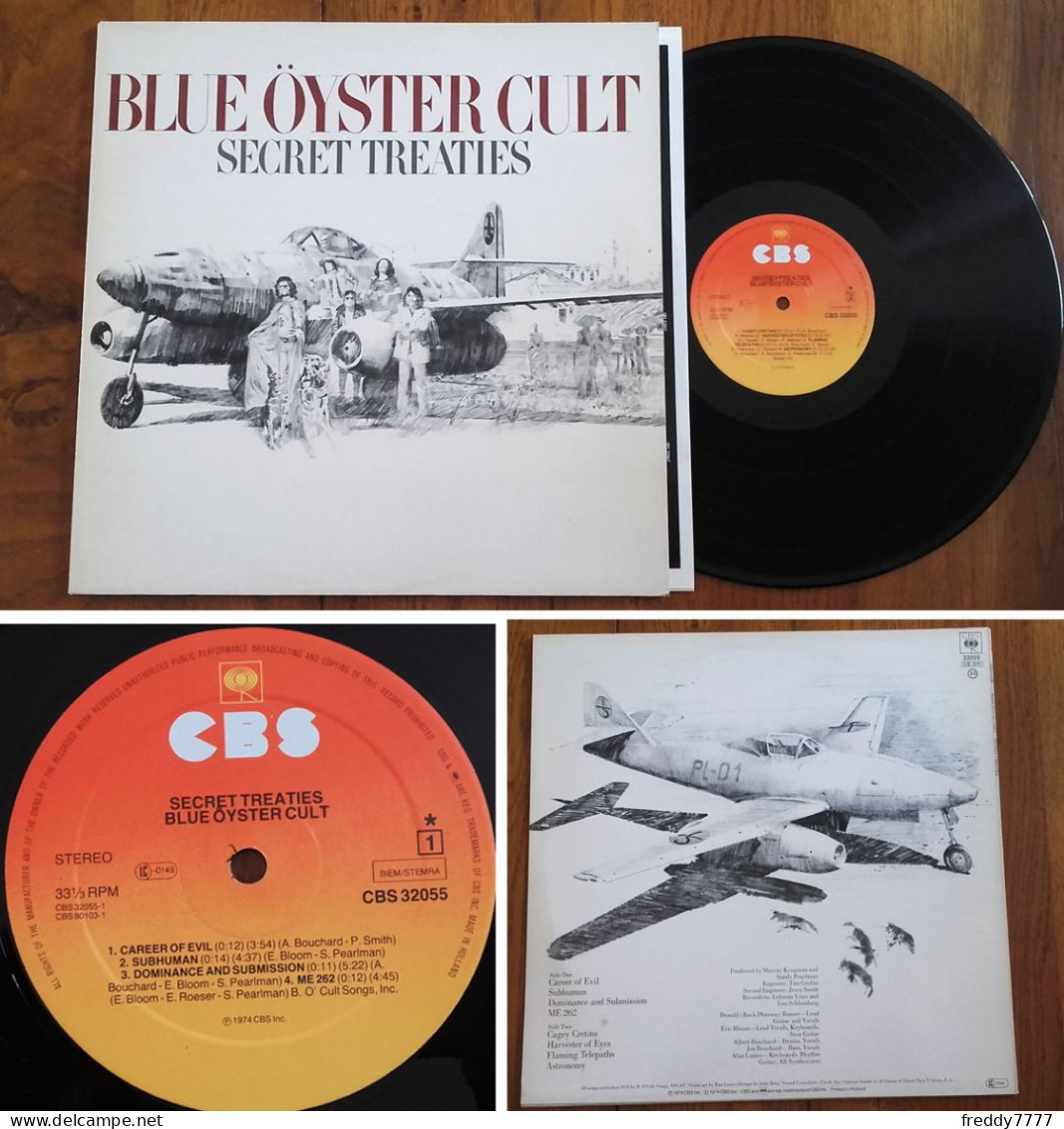 RARE Dutch LP 33t RPM (12") BLUE ÖYSTER CULT «Secret Treaties» (1982) - Hard Rock & Metal