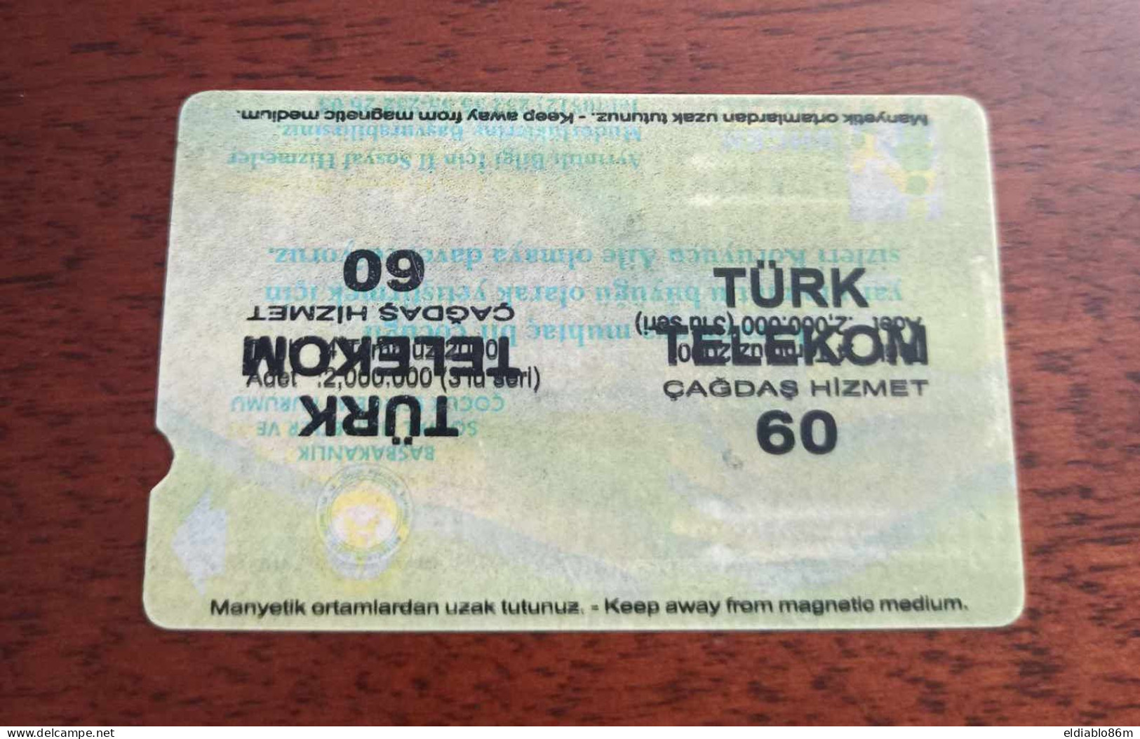 TURKEY - ALCATEL - N-0118 - CHILDREN ASSOC. - MAJOR ERROR - BACK PRINTED ON FRONT - Turkey