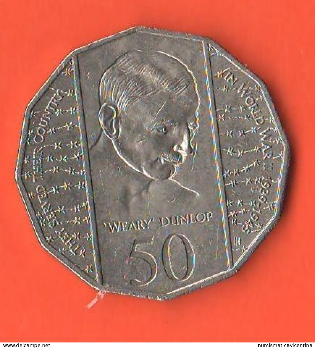 Australia 50 Cents Weary Dunlop 1995 Nickel Coin - 50 Cents