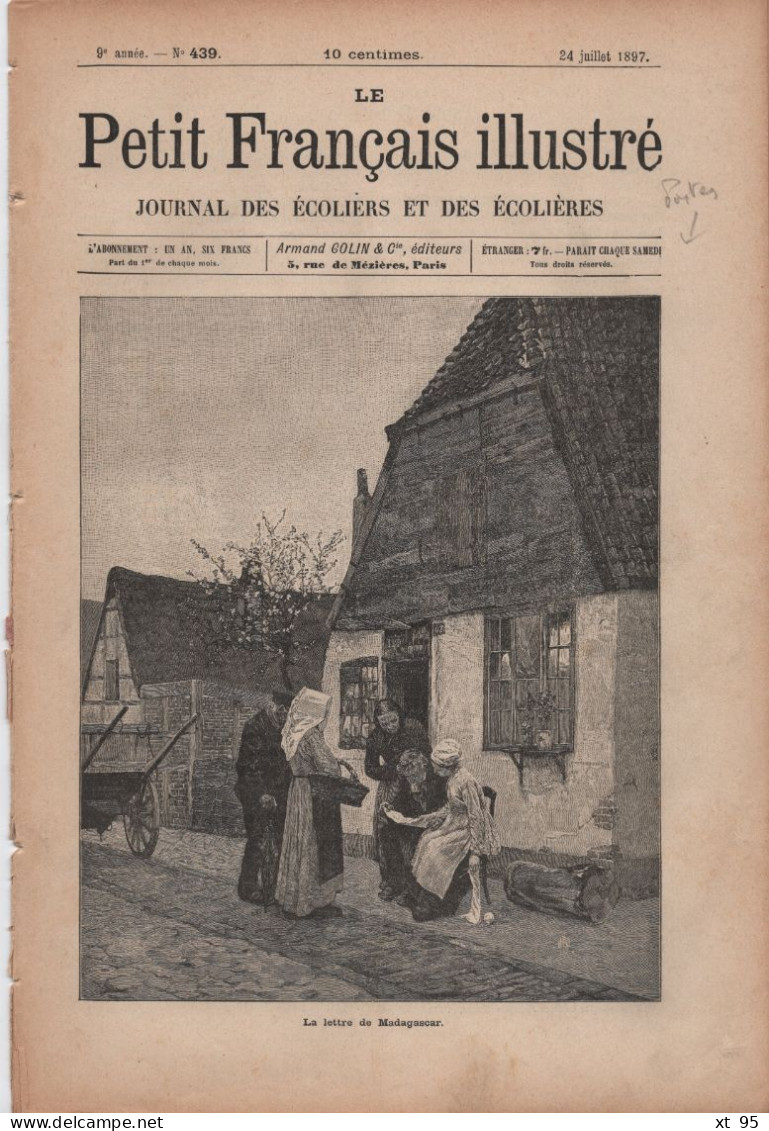 Le Petit Francais Illustre - N°439 - 24 Juillet 1897 - Journal Des Ecoliers Et Des Ecolieres - 12 Pages - Riviste - Ante 1900