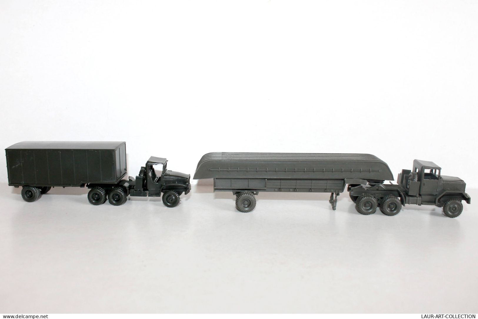 ROCO MINITANK HO Z-167 CAMION PORTE CONTAINER + Z-196 BARGE TRANSPORT US + Z-197 - MODELE REDUIT MILITAIRE (1712.19.1) - Scale 1:87