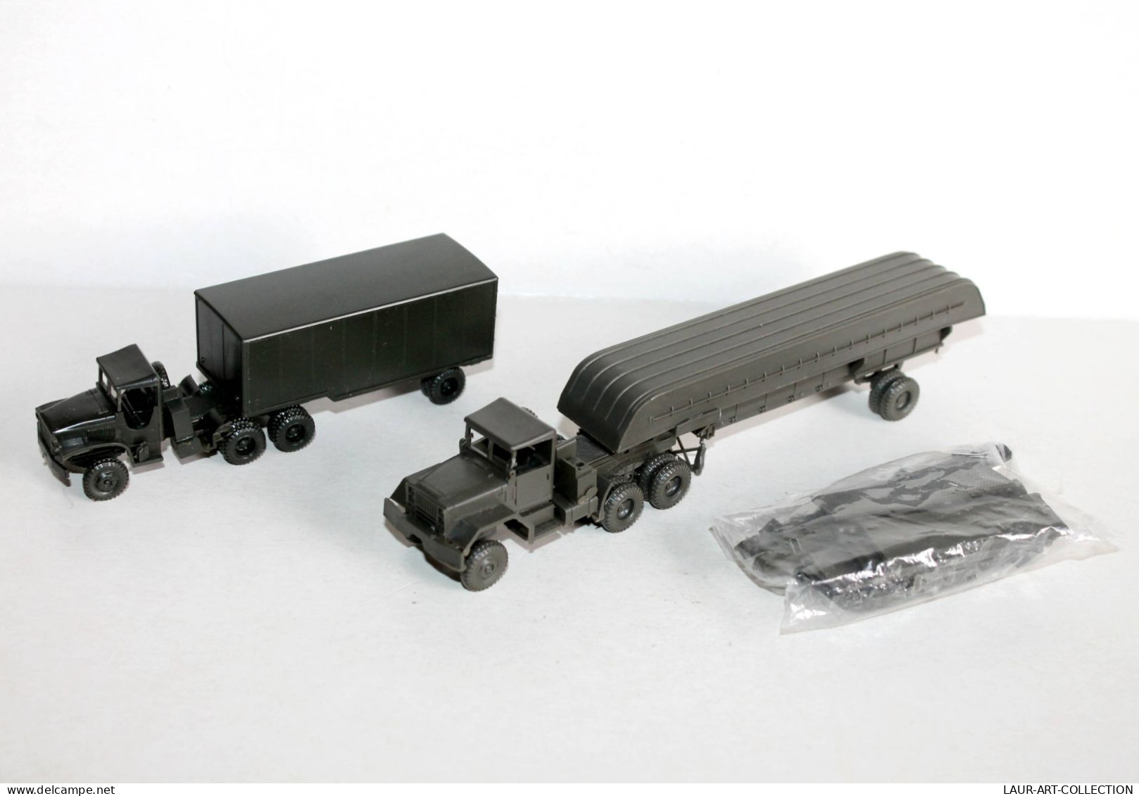 ROCO MINITANK HO Z-167 CAMION PORTE CONTAINER + Z-196 BARGE TRANSPORT US + Z-197 - MODELE REDUIT MILITAIRE (1712.19.2) - Massstab 1:87