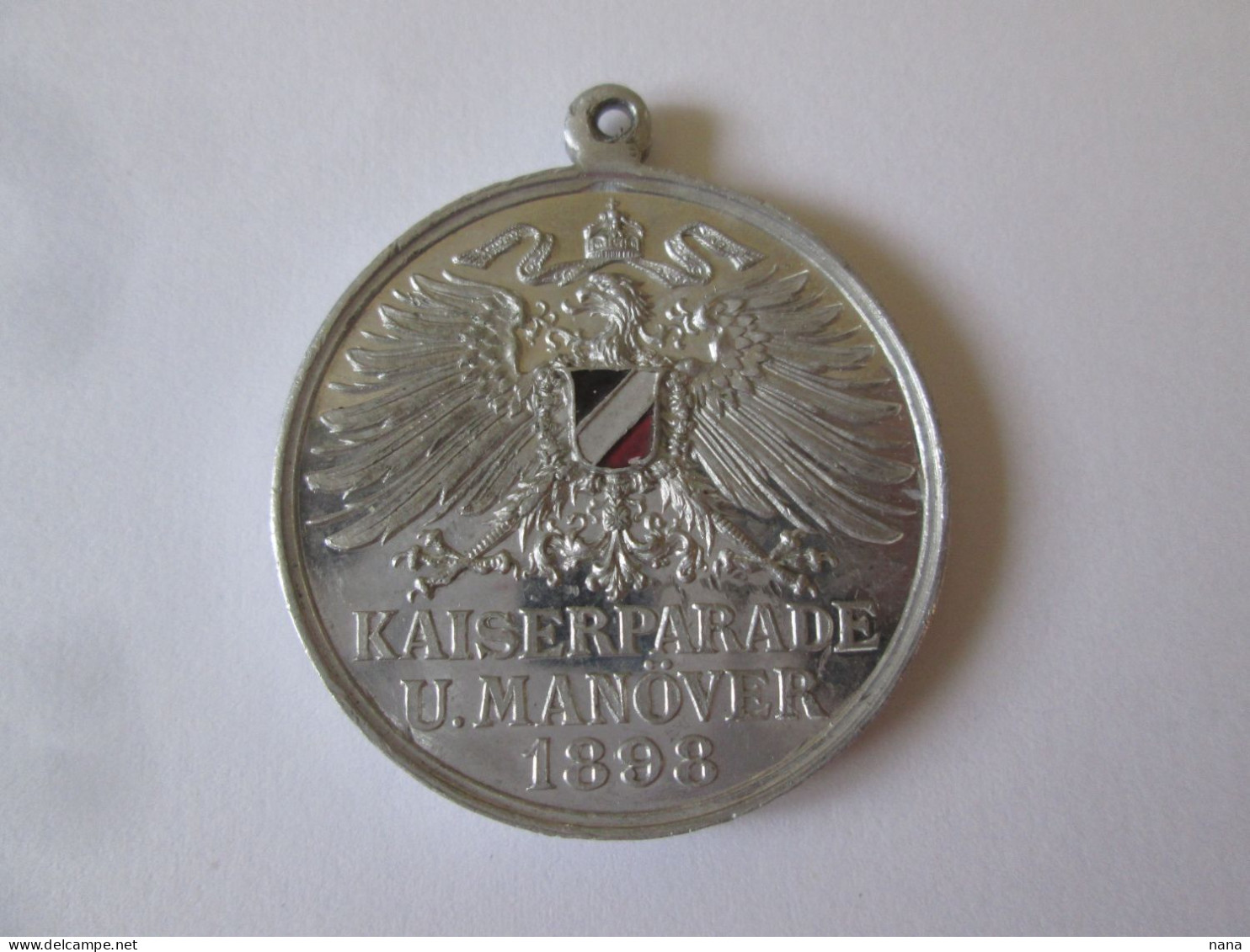 German Imperial Military Parade & Maneuver Aluminium Medal 1898/Kaiserparade U.Manover 1898,diameter=39 Mm - Germany