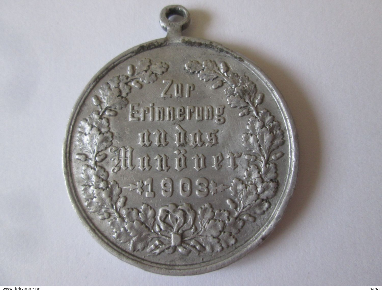 German Imperial Military Parade & Maneuver Aluminium Medal 1903/Kaiserparade U.Manover 1903,diameter=39 Mm - Allemagne