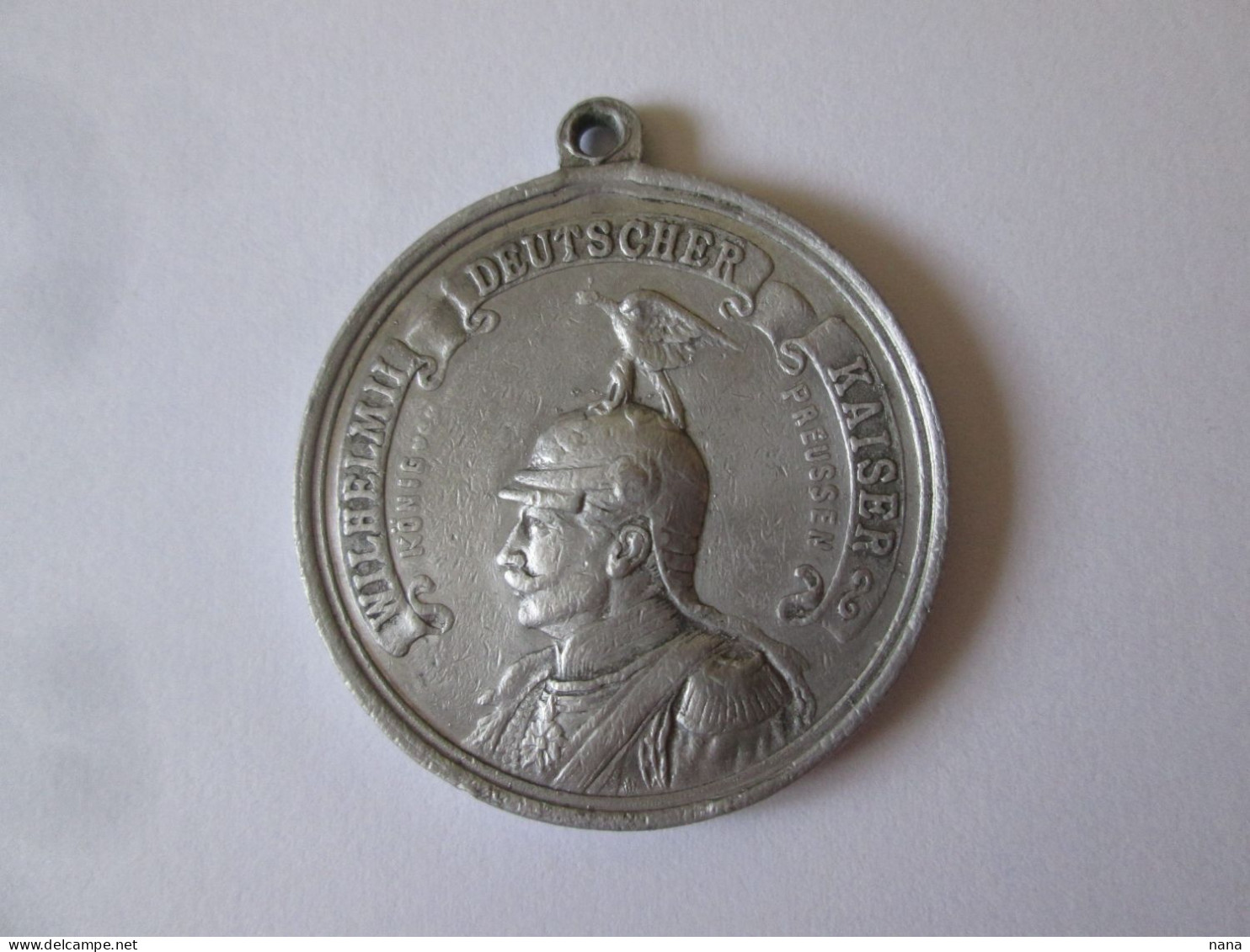 German Imperial Military Maneuver Aluminium Medal 1909/Kaiser Manover 1909,diameter=37 Mm - Alemania