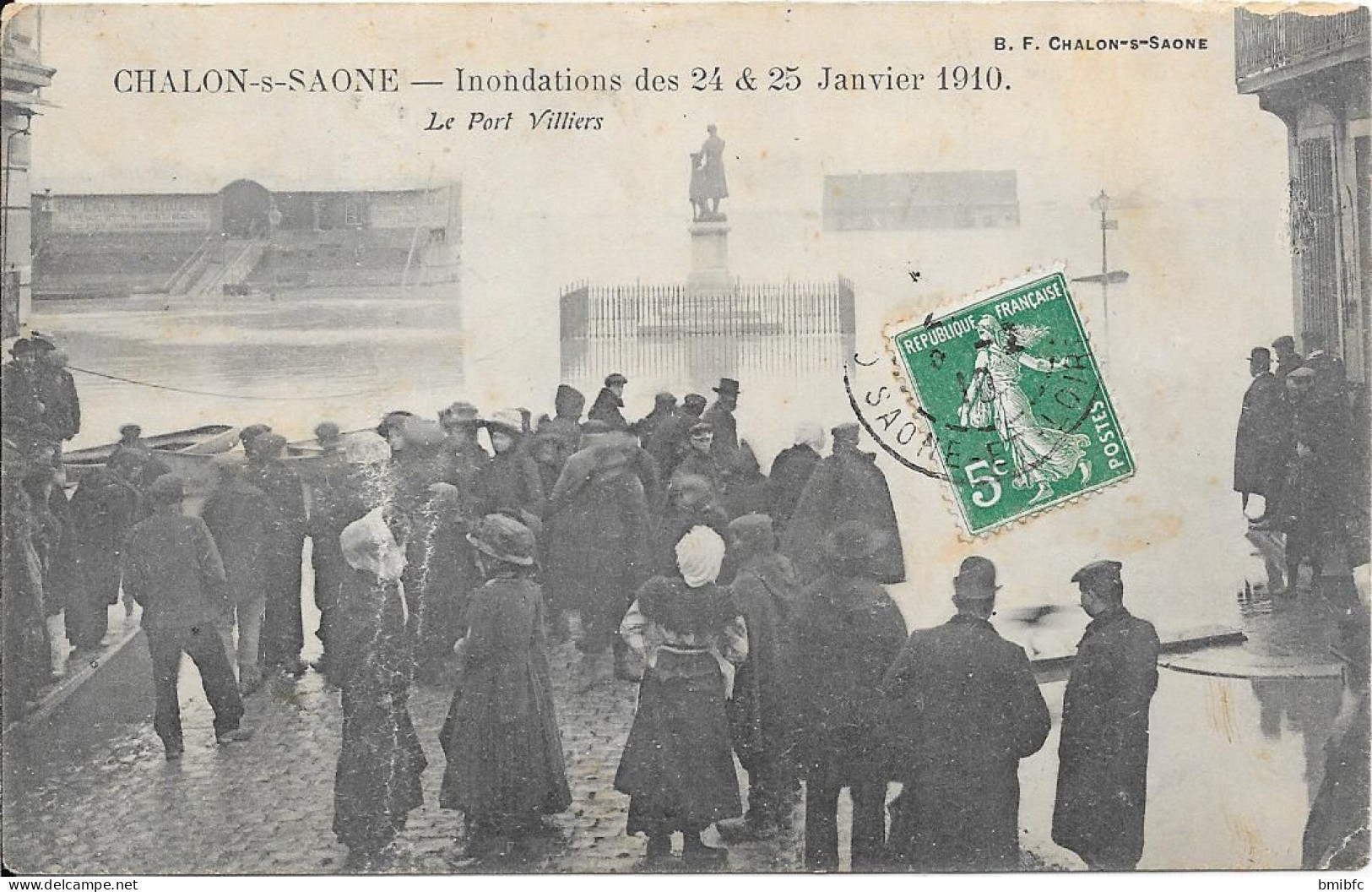 CHALON-s-SAONE - Inondations Des 24 & 25 Janvier 1910 - Le Port Villiers - Inondations