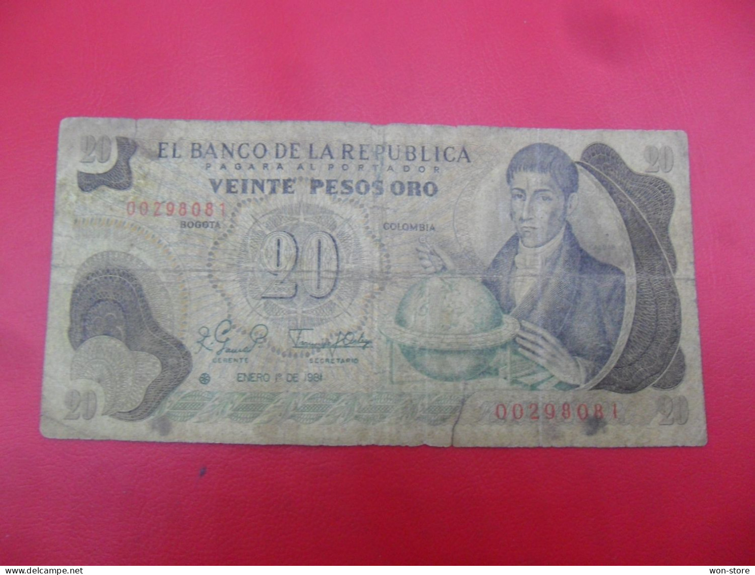 6681 - Colombia 20 Pesos Oro 1981 - Replacement - Colombia
