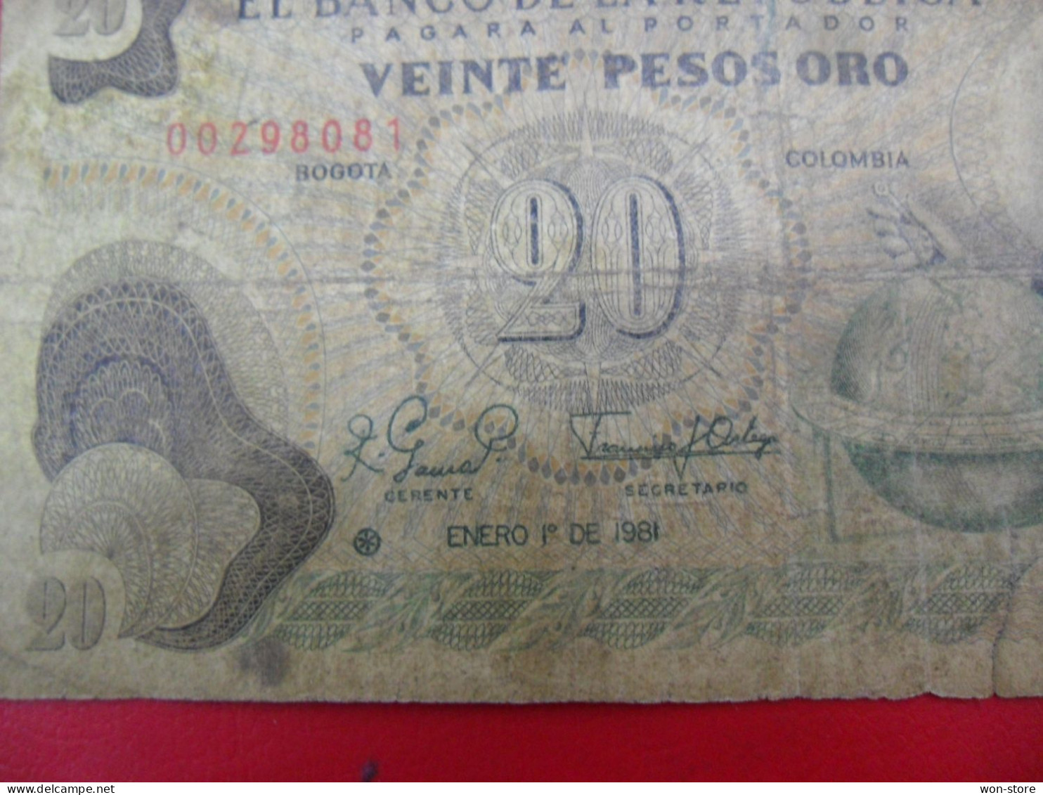 6681 - Colombia 20 Pesos Oro 1981 - Replacement - Colombia