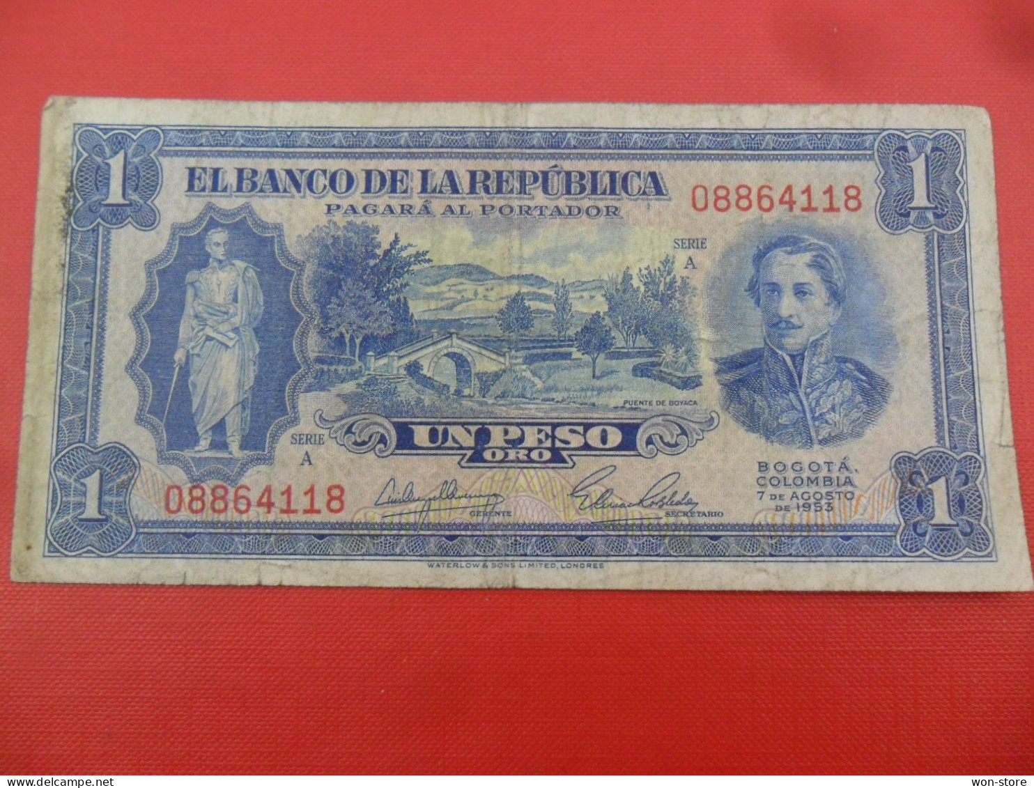 7797 - Colombia 1 Peso Oro 1953 - Colombia