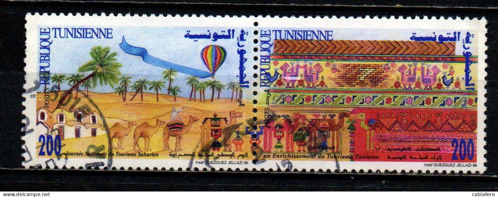 TUNISIA - 1996 - GIORNATA NAZIONALE DEL TURISMO SAHARIANO - USATI - Tunisie (1956-...)