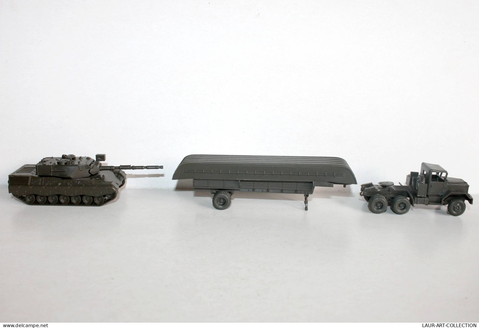 ROCO MINITANK HO N°257 LEOPARD 1 CHAR COMBAT + Z-196 CAMION BARGE TRANSPORT + Z-197 - MODELE REDUIT MILITAIRE (1712.26) - Escala 1:87