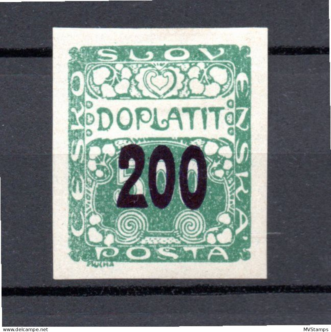 Czechoslovakia 1927 Old Overprinted Service/dienst Stamp (Michel D 54) MLH - Dienstmarken
