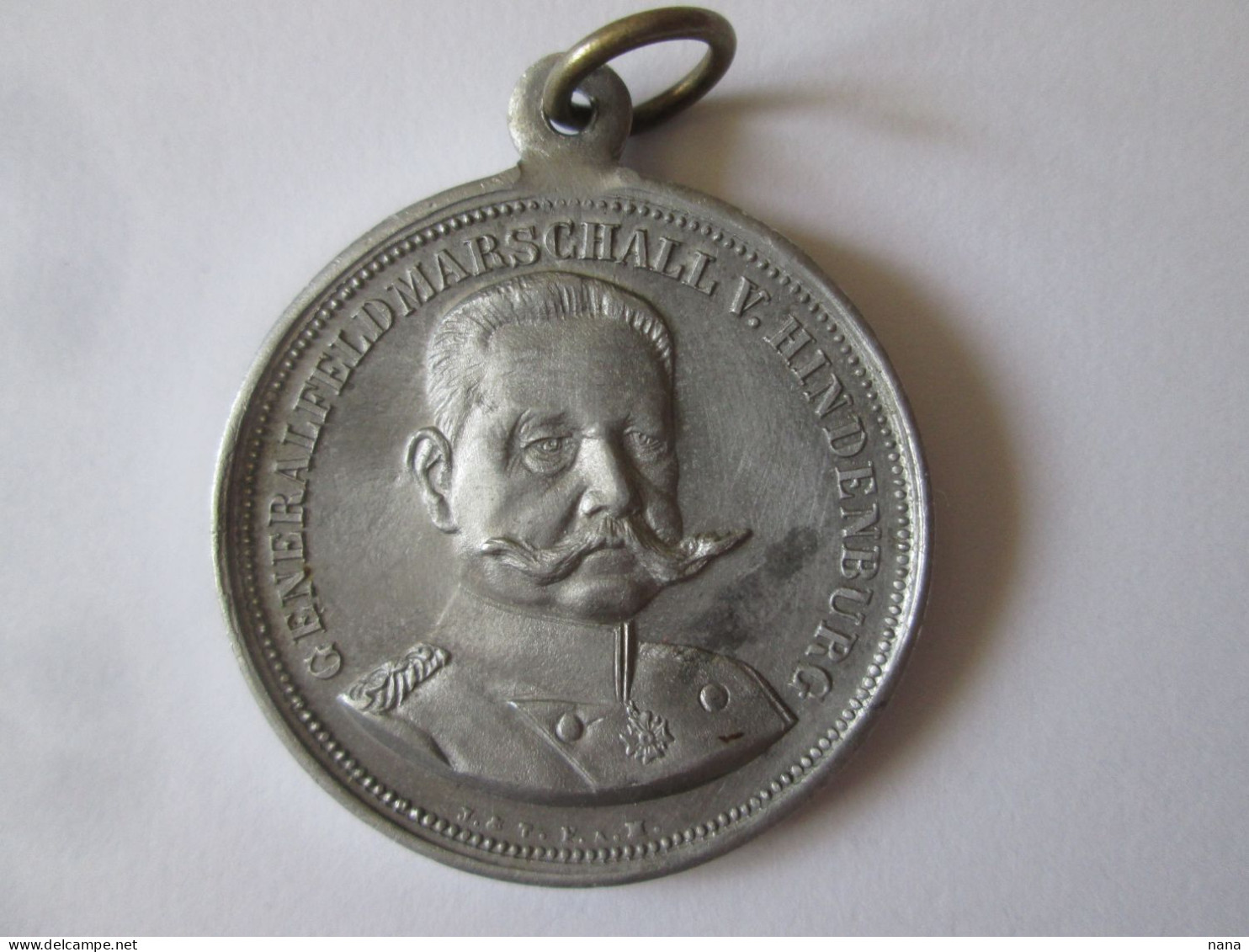 German Aluminium Medal Field Marshal Hindenburg:In Memory Of The Day Of The Former Hunter-Wetzlar 1924,diameter=33 Mm - Allemagne