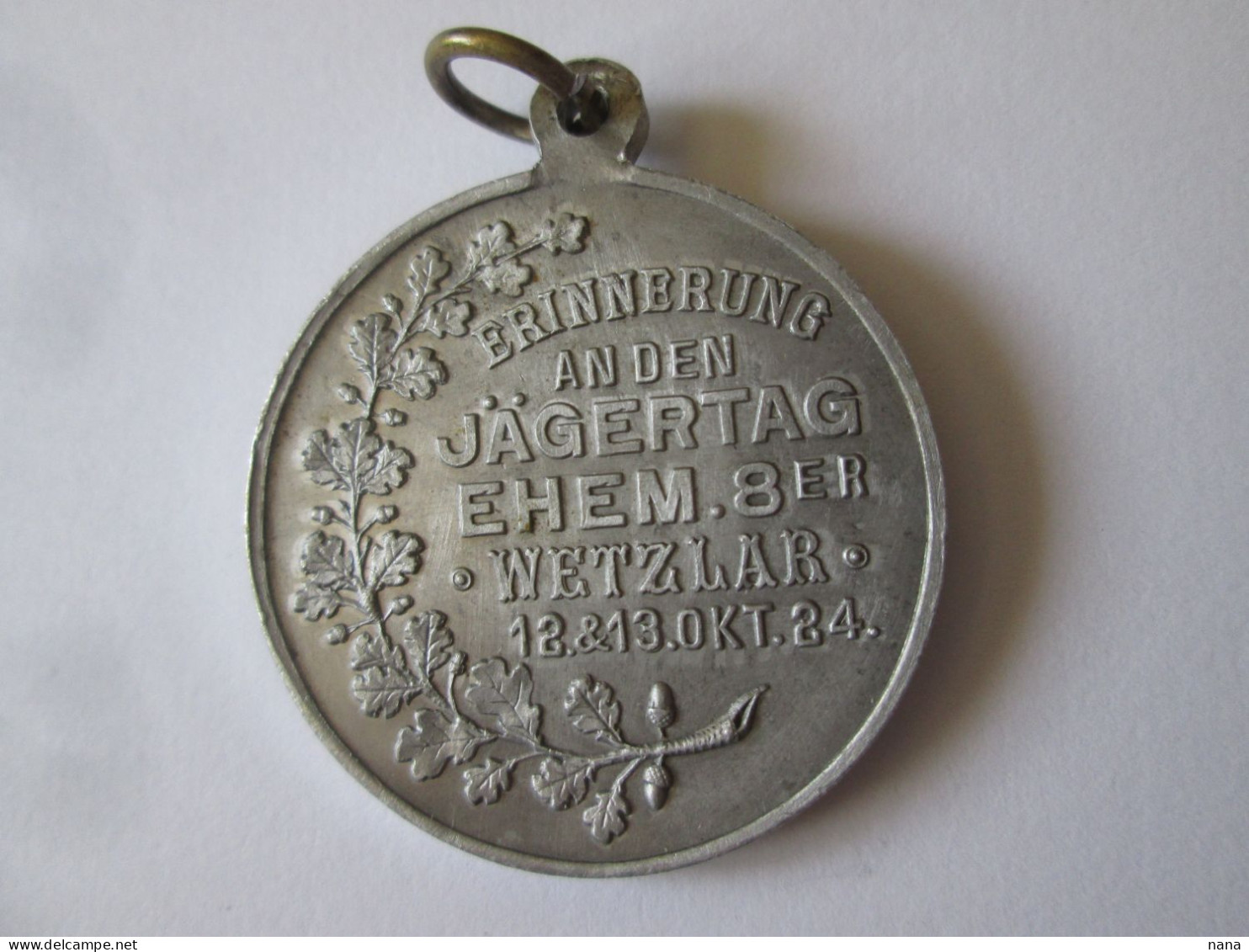 German Aluminium Medal Field Marshal Hindenburg:In Memory Of The Day Of The Former Hunter-Wetzlar 1924,diameter=33 Mm - Deutsches Reich