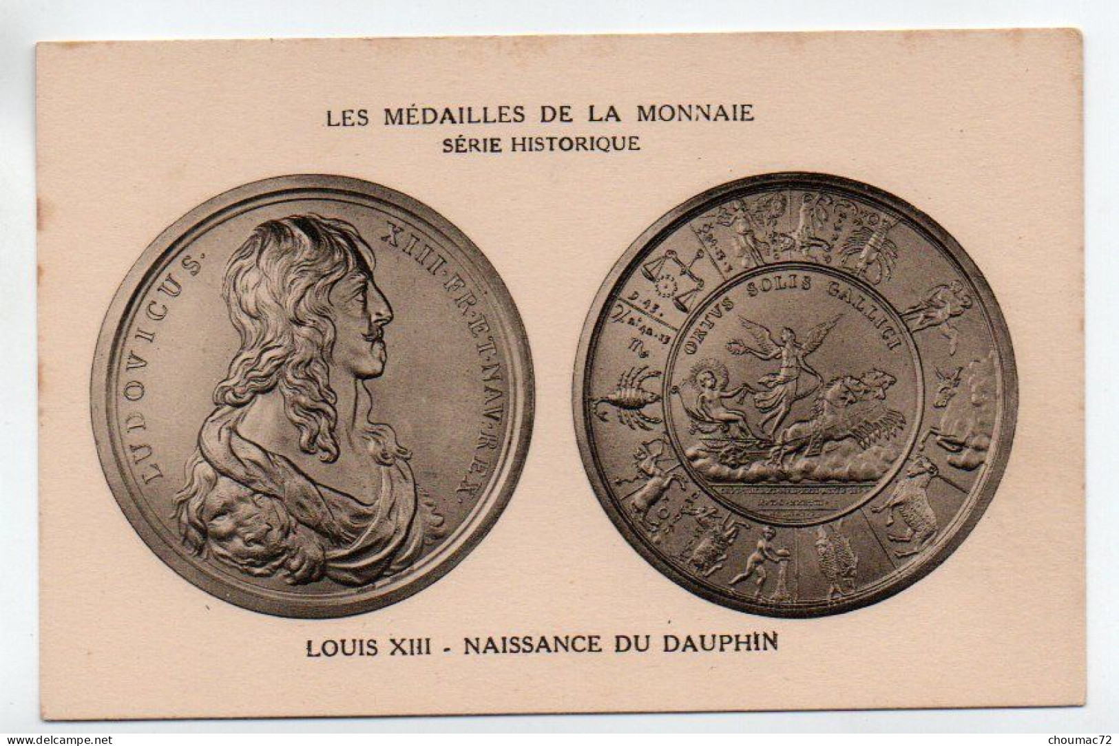 Monnaies 006, Les Medailles De La Monnaie, Serie Historique, Louis XIII, Naissance Du Dauphin - Münzen (Abb.)