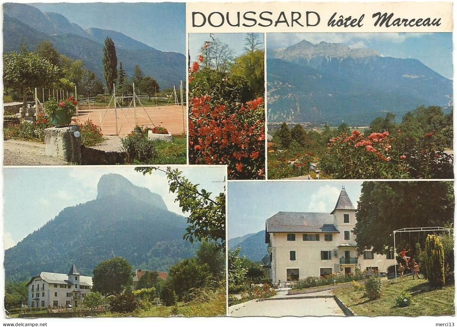 CPSM Grand Format De DOUSSARD (74) – Hôtel Marceau, Multivues. Editions Cellard, N° E 61962. - Doussard