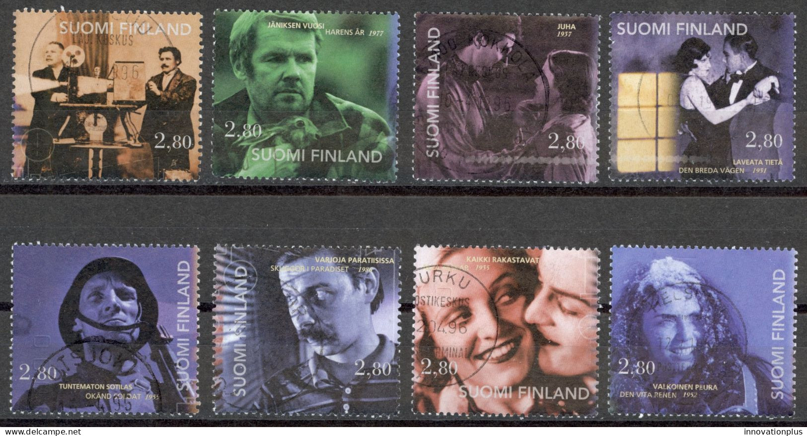 Finland Sc# 996-1003 Used 1996 Films - Oblitérés