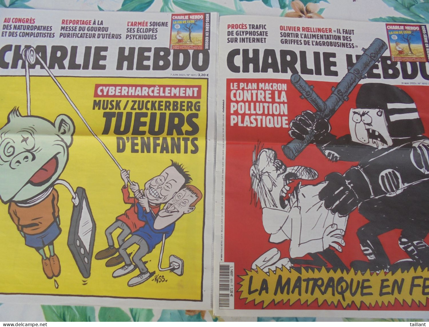 Lot De 8 Revues " Charlie Hebdo " - Humour