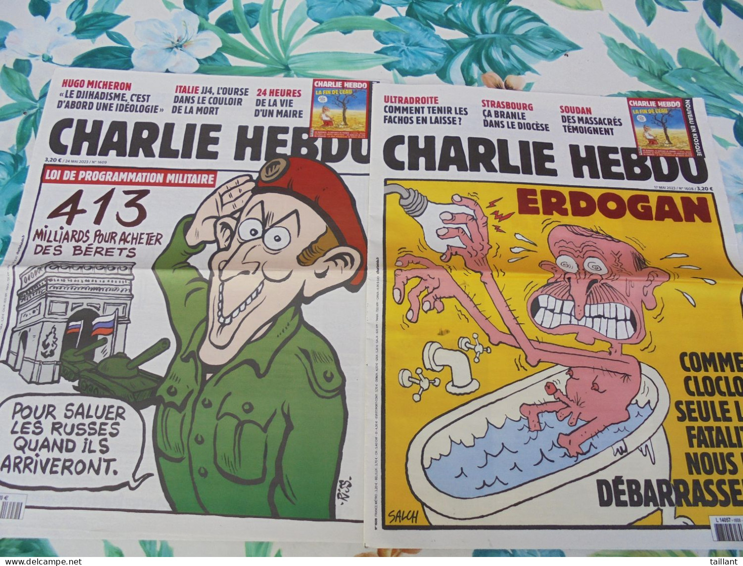 Lot De 8 Revues " Charlie Hebdo " - Humour