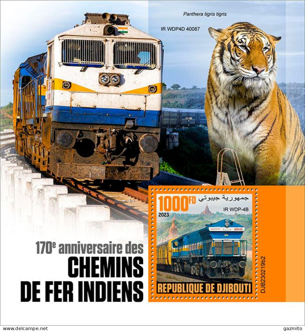 Djibouti 2023, Trains In India, Tiger, BF - Pavos Reales