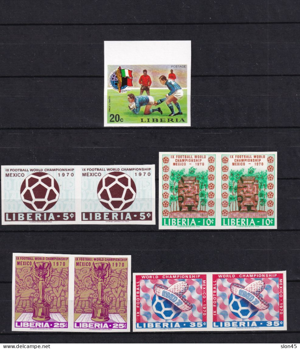 Liberia  Sport World Championship Imperf Pair + Single Italy-Haiti  MNH 155066 - Andere & Zonder Classificatie