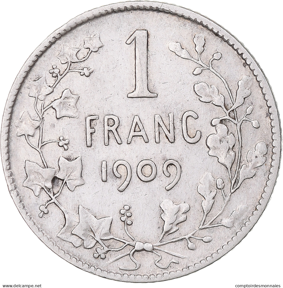 Monnaie, Belgique, Leopold II, Franc, 1909, TB+, Argent, KM:56.2 - 1 Frank