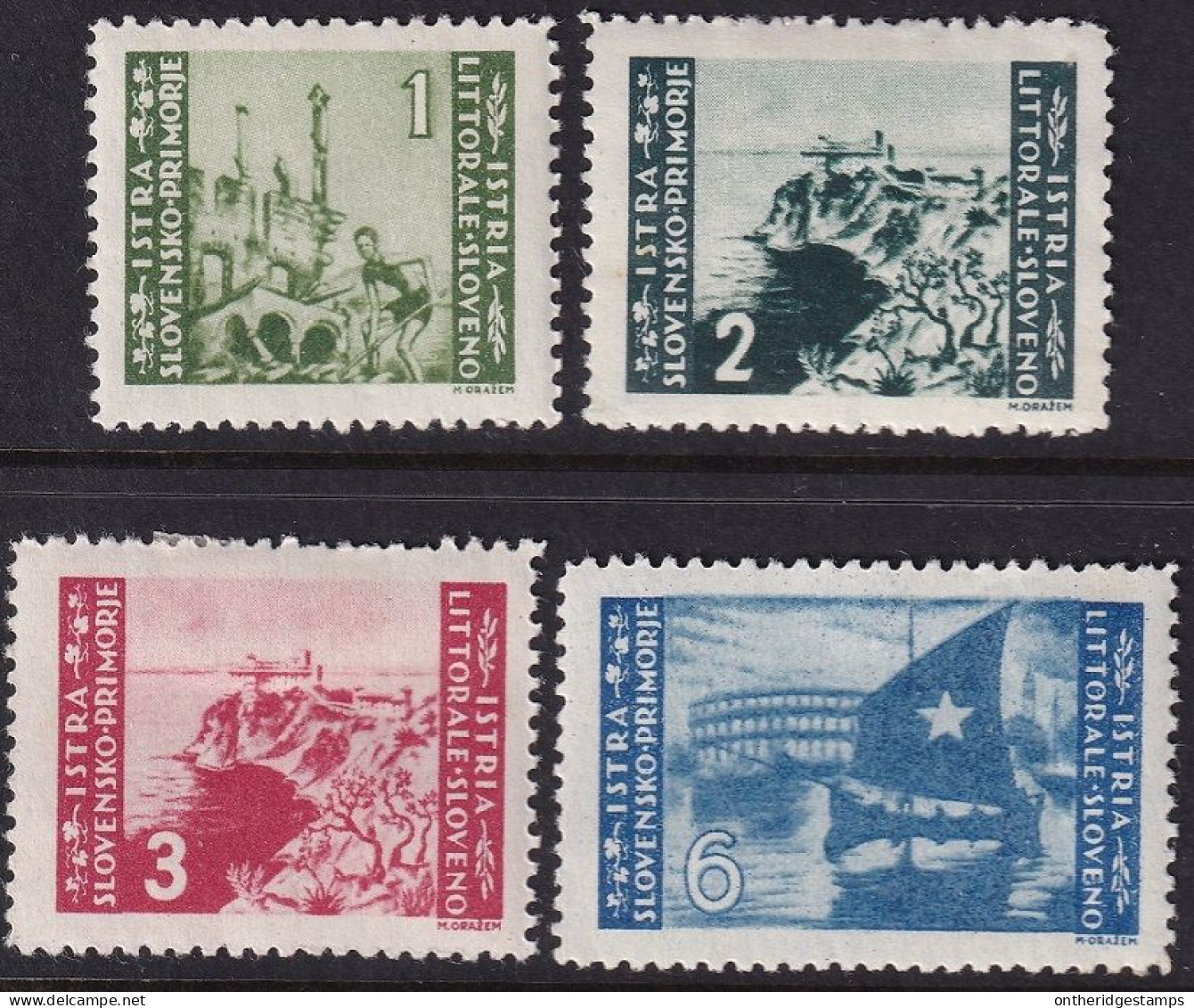 Istria & Slovene Coast 1946 Sa 63-6 Italia Yugoslavia Occ Set MLH* - Jugoslawische Bes.: Slowenische Küste