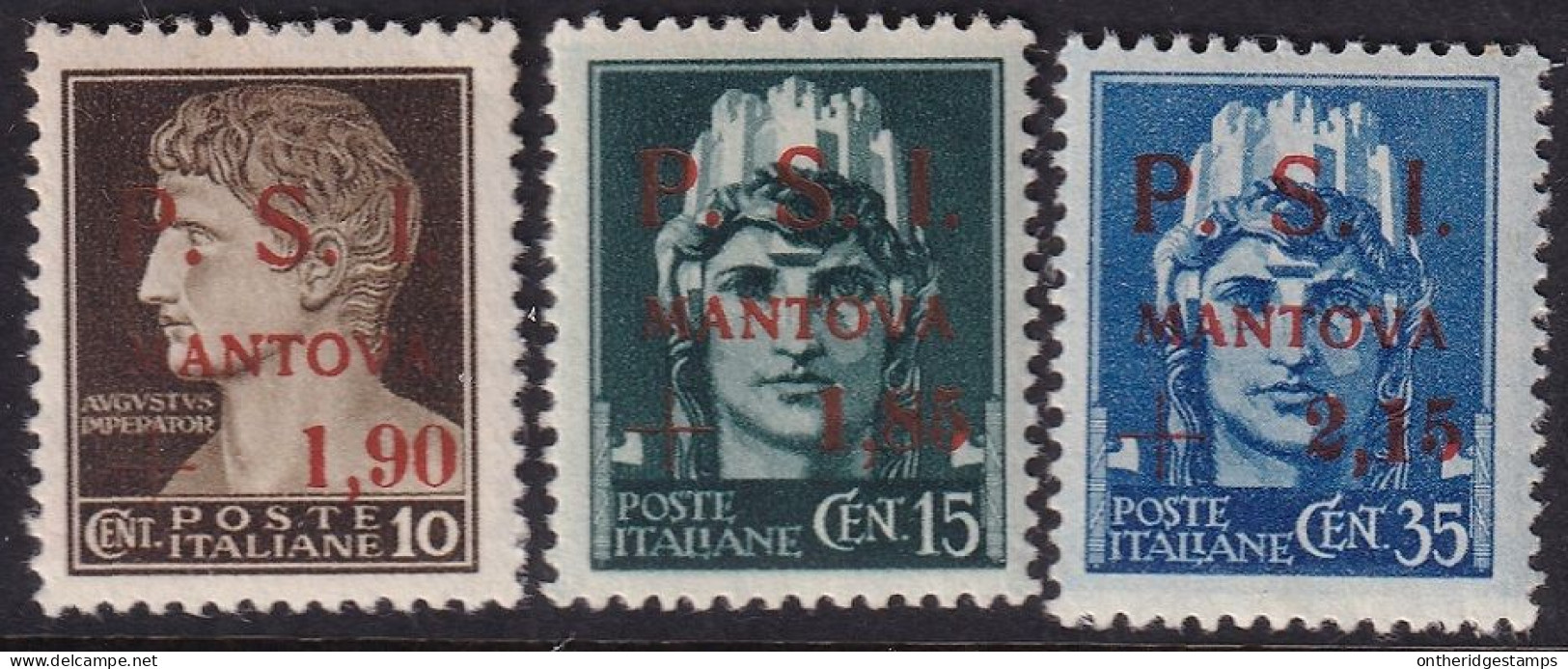 Italy 1945 Sa 1-3 Italia Locali Mantova CLN Local Partial Set MH* Experts Marks - Comité De Libération Nationale (CLN)