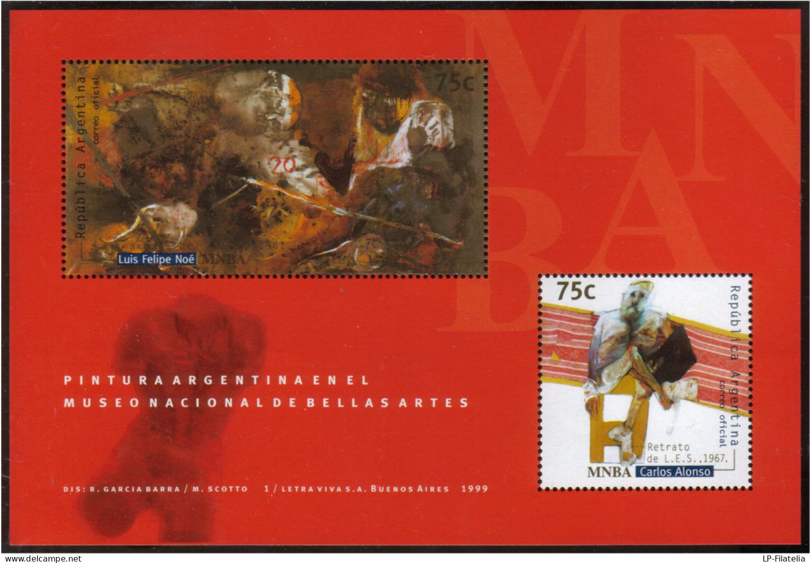 Argentina - 1999 - 2 Souvenir Sheets - Argentine Painting - Neufs