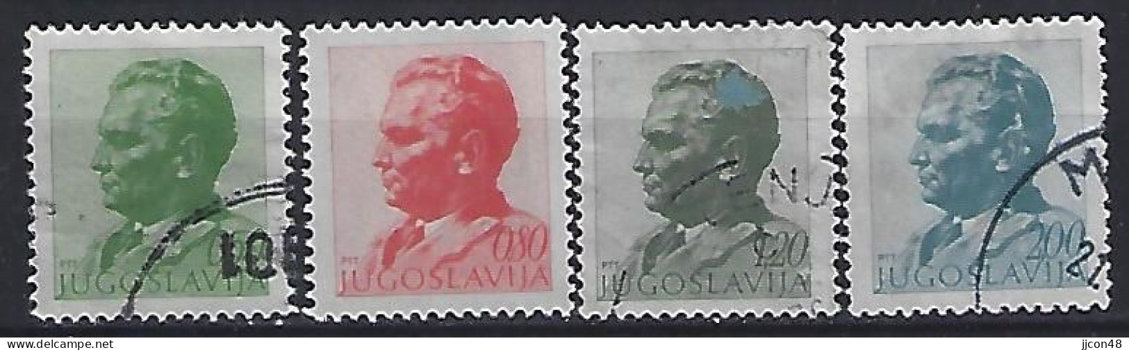 Jugoslavia 1974 / 81  Tito (o) Mi.1551-1554  (13.25) - Used Stamps